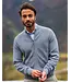 Ink Blue Melange Full Zip Sweater