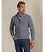 Ink Blue Melange Full Zip Sweater