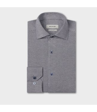 BUGATCHI Modern Fit Navy Houndstooth Shirt