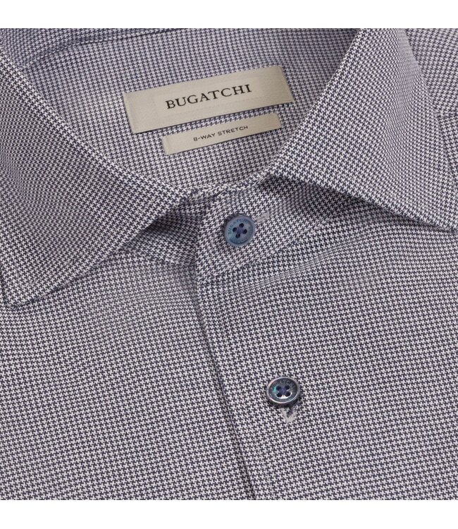 Modern Fit Navy Houndstooth Shirt