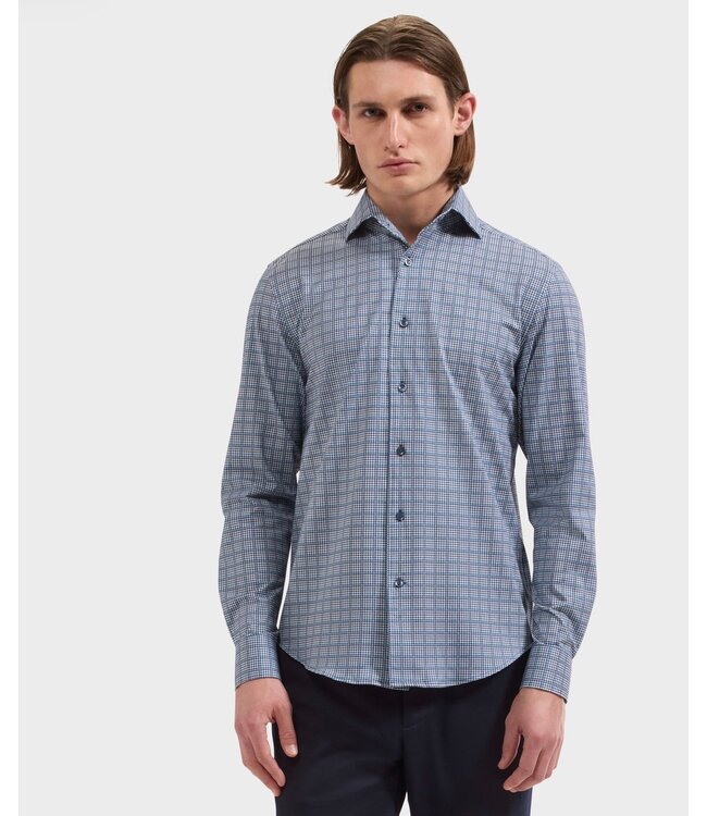 Modern Fit Indigo Houndstooth Shirt