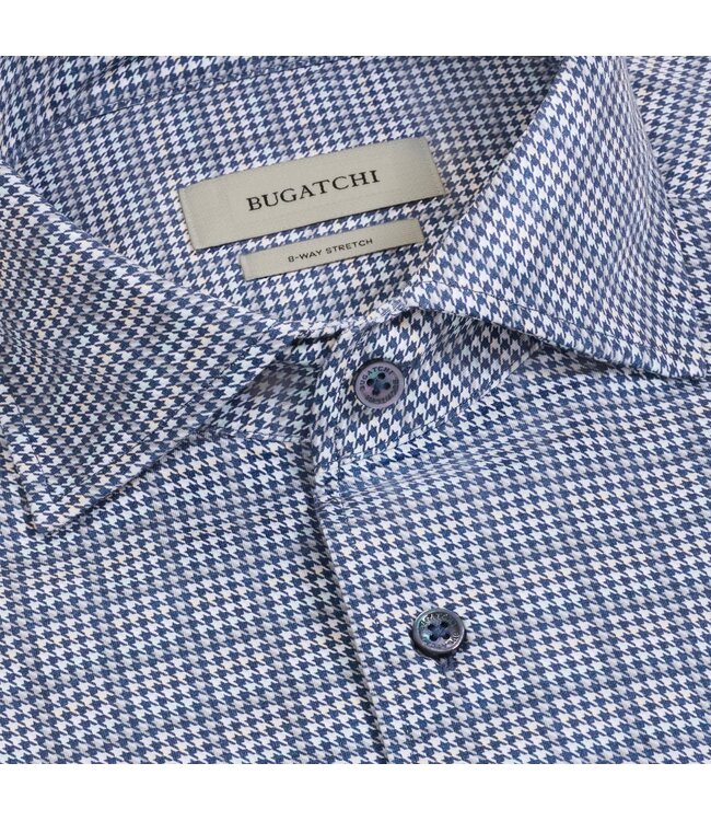 Modern Fit Indigo Houndstooth Shirt