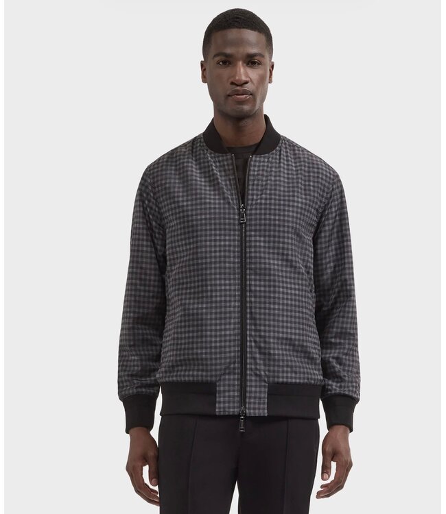 Black Reversible Bomber Jacket