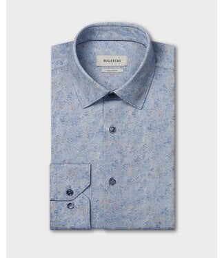 BUGATCHI Modern Fit Classic Blue Print Shirt