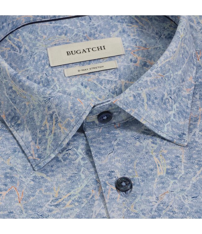 Modern Fit Classic Blue Print Shirt
