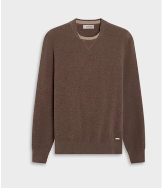 BUGATCHI Tobacco Double Collar Sweater
