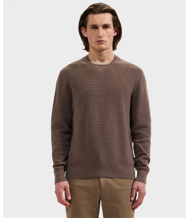 Tobacco Double Collar Sweater