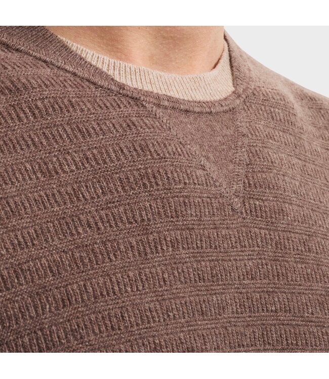 Tobacco Double Collar Sweater