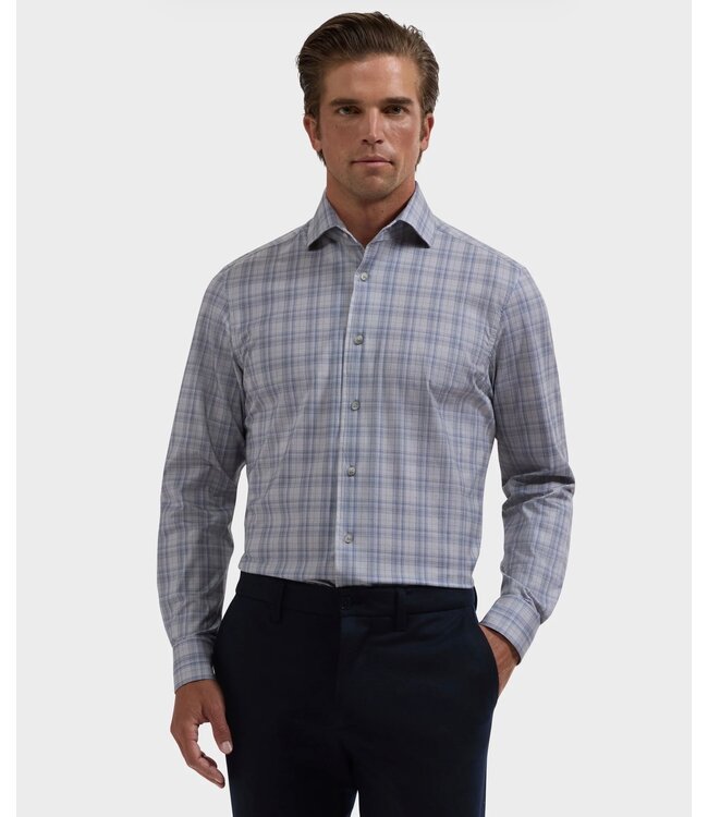 Modern Fit Cement Plaid Shirt