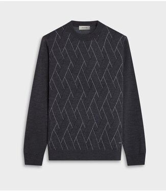 BUGATCHI Anthracite Argyle Sweater