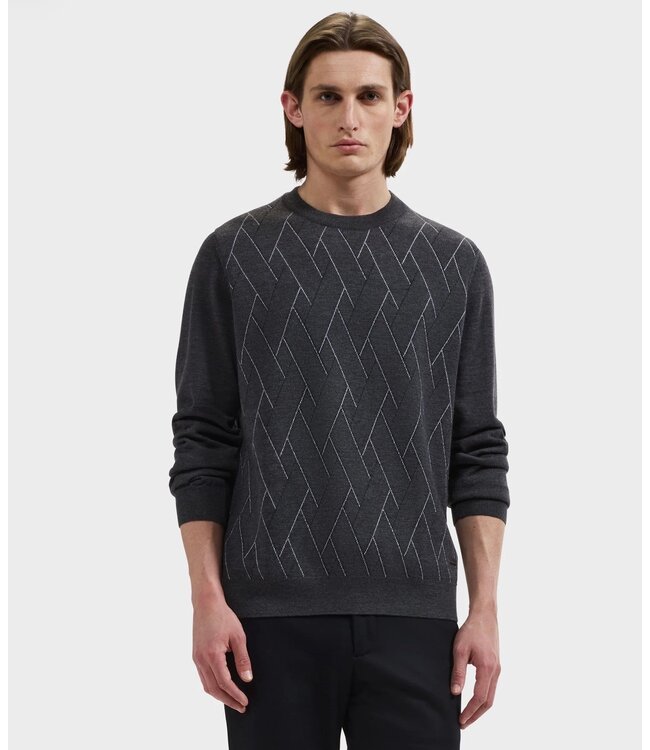 Anthracite Argyle Sweater