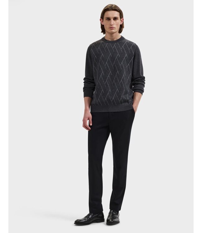 Anthracite Argyle Sweater