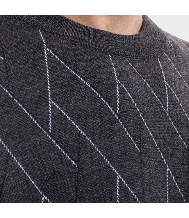 Anthracite Argyle Sweater