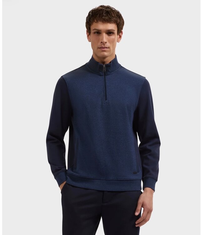 Navy Textured 1/4 Zip