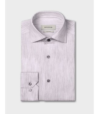 BUGATCHI Modern Fit Platinum Striped Shirt