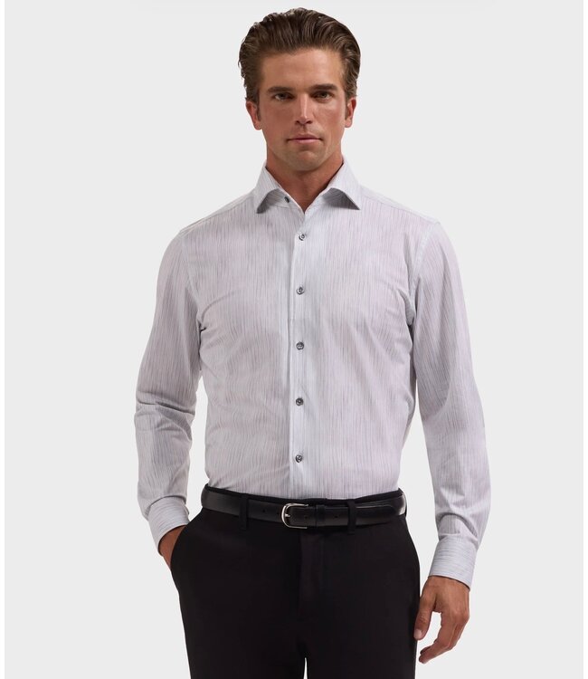 Modern Fit Platinum Striped Shirt