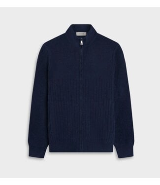 BUGATCHI Navy Full Zip Sweater
