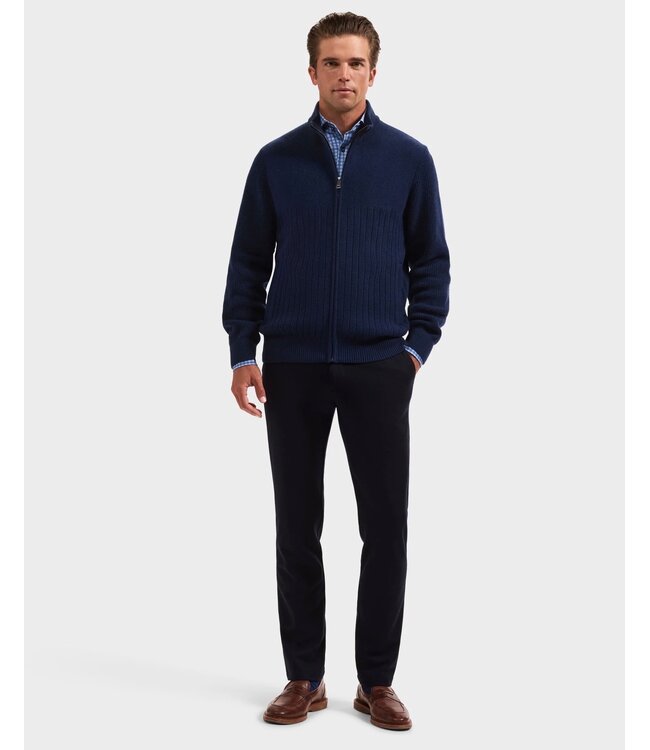 Navy Full Zip Sweater
