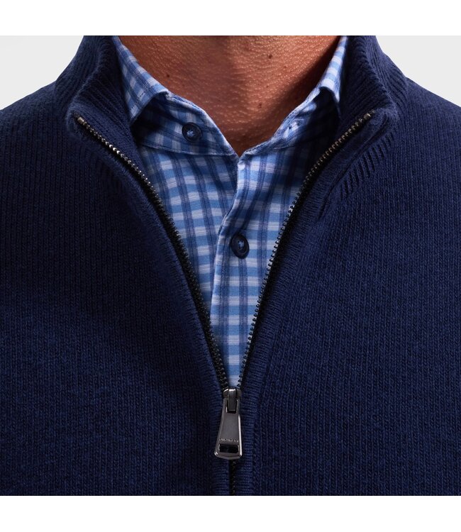 Navy Full Zip Sweater