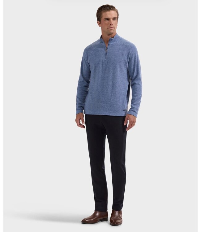 Marine Blue Herringbone 1/4 Zip