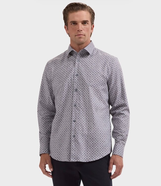 Modern Fit Slate Blue Mosiac Shirt