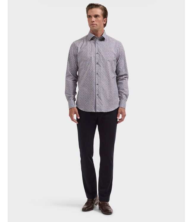 Modern Fit Slate Blue Mosiac Shirt