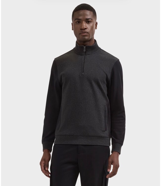 Black Textured 1/4 Zip