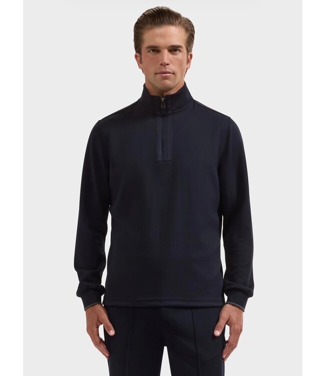 Navy 1/4 Zip with Nylon Trim