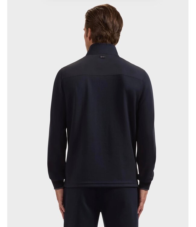 Navy 1/4 Zip with Nylon Trim