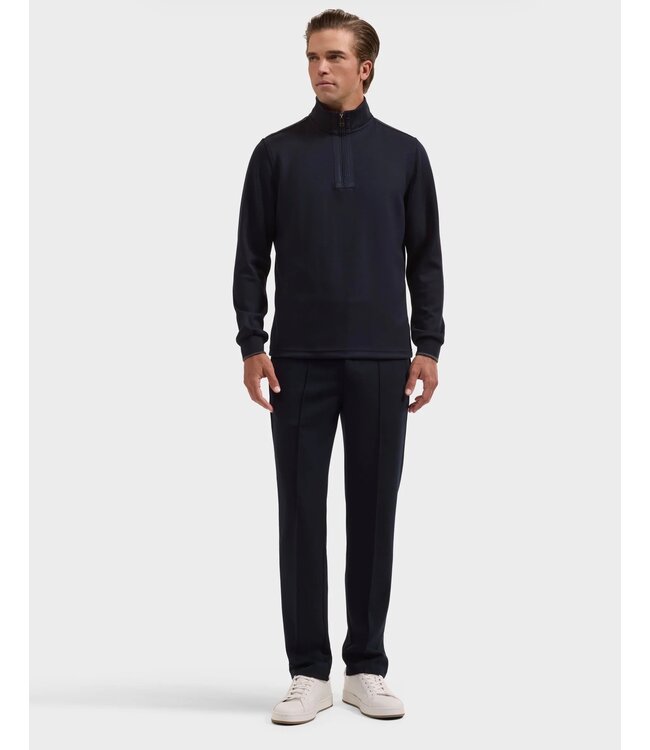 Navy 1/4 Zip with Nylon Trim