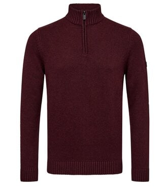 BRUUN & STENGADE Bordeaux Cunha 1/4 Zip Sweater