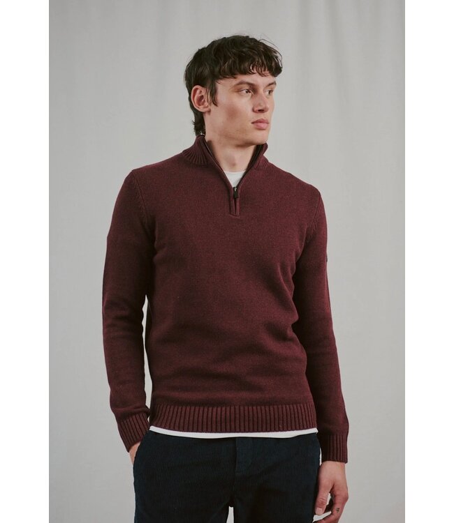 Bordeaux Cunha 1/4 Zip Sweater