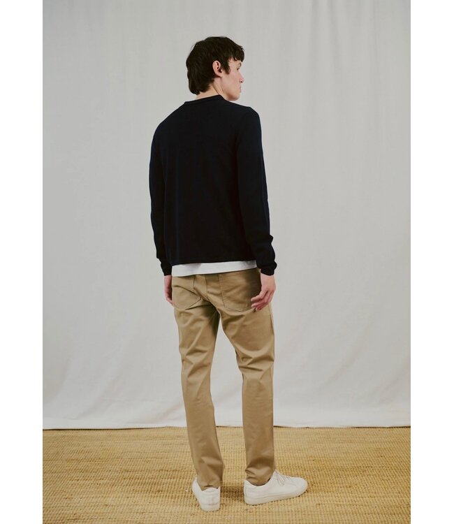 Navy Zaouma Full Button Sweater