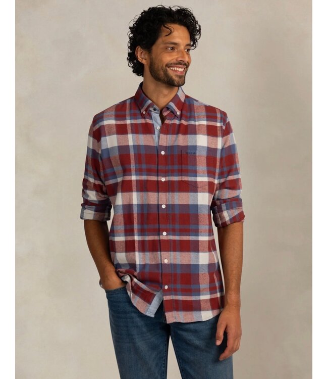 Modern Fit Steel Navy Plaid Shirt