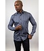 Modern Fit Navy Tan Print Shirt