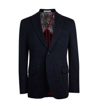 7 DOWNIE Modern Fit Navy Micro Check Sport Coat