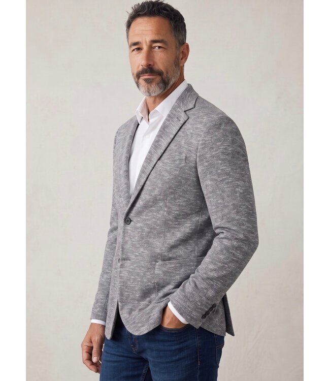 Modern Fit Grey Rib Knit Sport Coat
