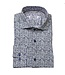 Modern Fit White Navy Swirl Print Shirt