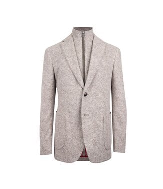7 DOWNIE Modern Fit Beige Twill Sport Coat