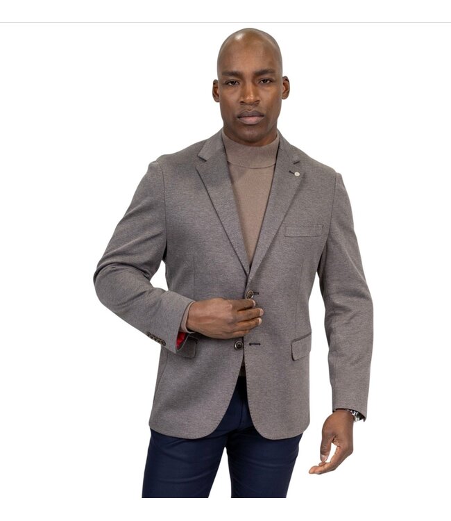 Modern Fit Brown Jersey Sport Coat