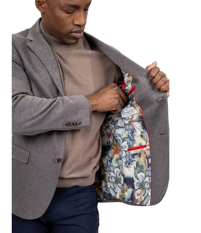 Modern Fit Brown Jersey Sport Coat