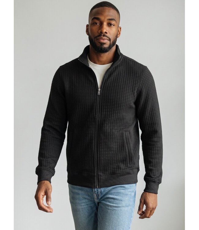 Modern Fit Black Full Zip Jacket