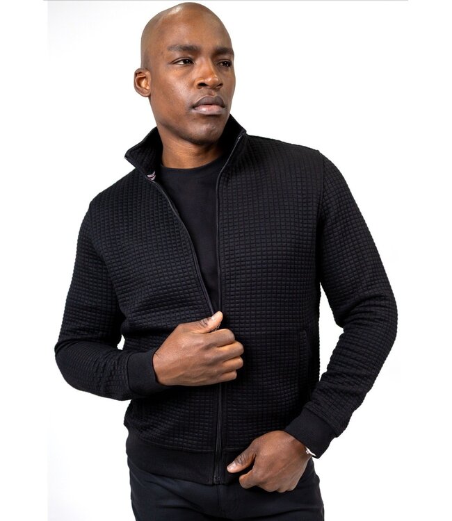 Modern Fit Black Full Zip Jacket
