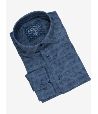 7 DOWNIE Modern Fit Navy Cloud Print Shirt