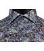 Modern Fit Blue Leaf Pattern Shirt