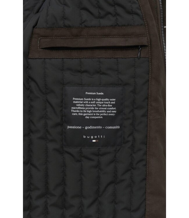 Brown Micro Suede Stoller Jacket