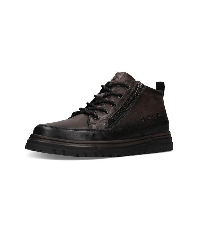 Brown Black Short Zipped Boots