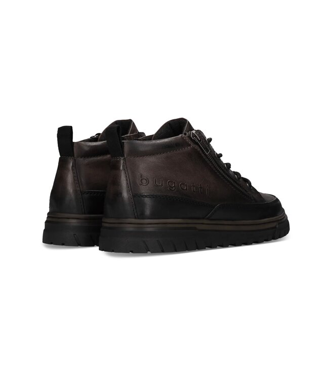 Brown Black Short Zipped Boots