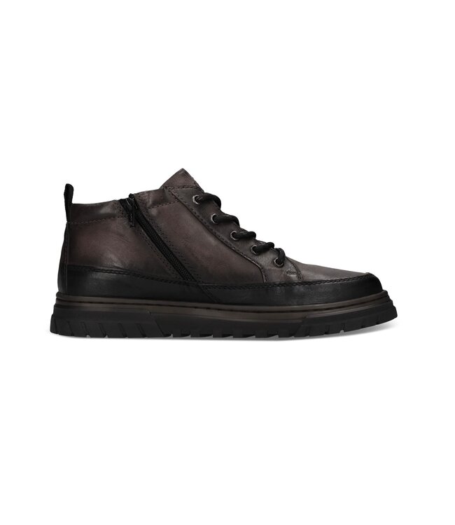 Brown Black Short Zipped Boots