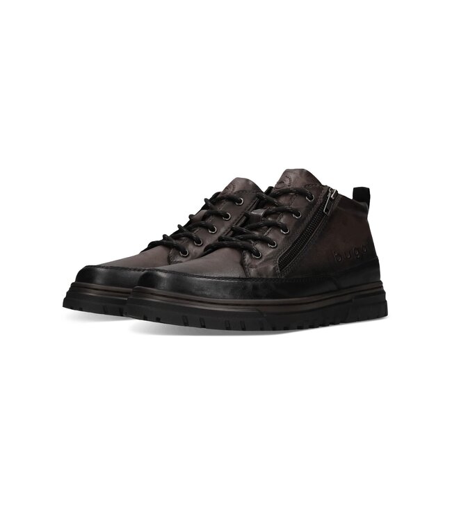 Brown Black Short Zipped Boots
